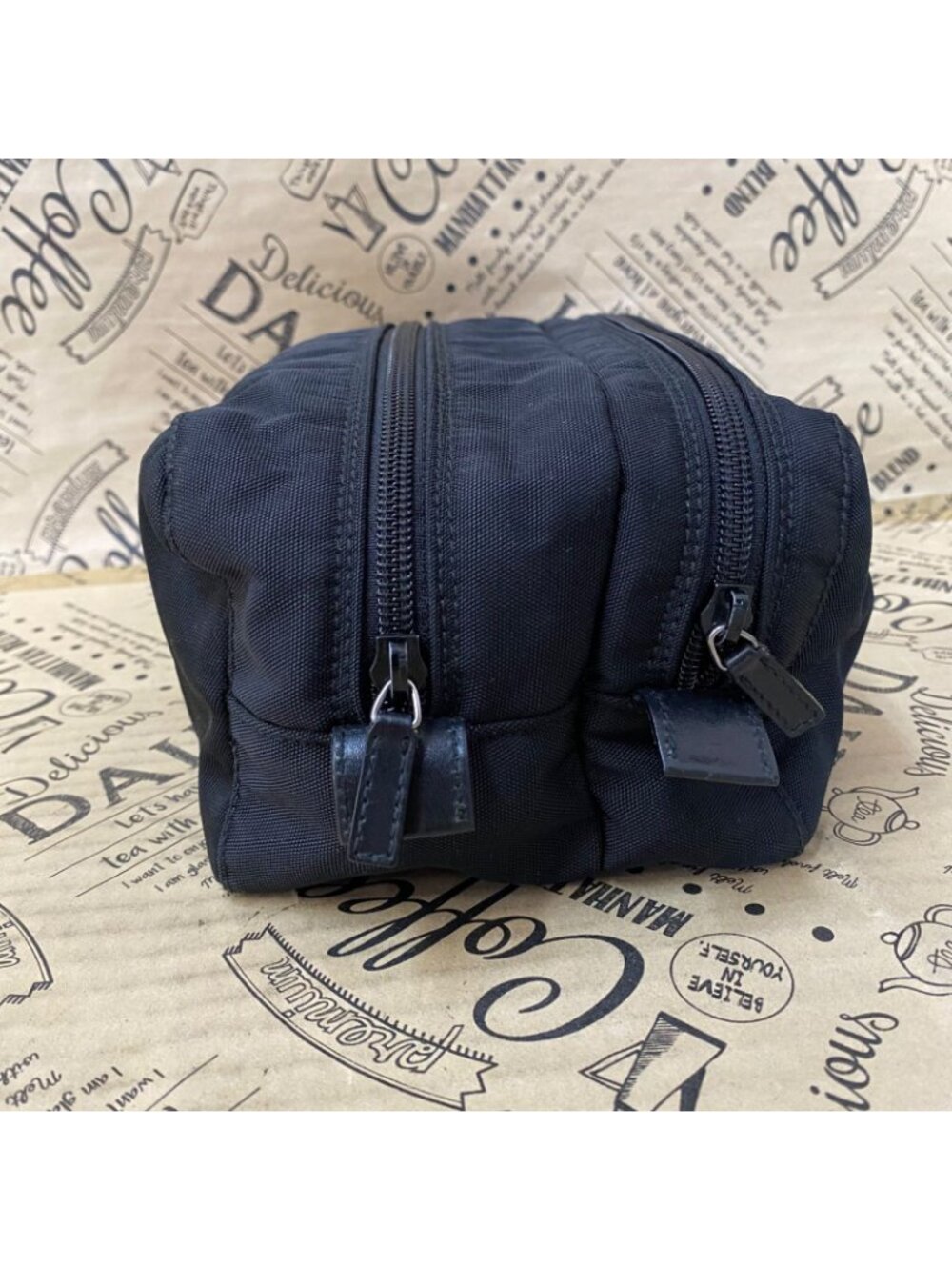 Gucci Handbag Pouch Clutch Nylon Black Business Travel - Picture 8 of 15